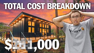 The REAL Cost to Build My 450SF Tiny Home in 2024 [upl. by Ahtabat]