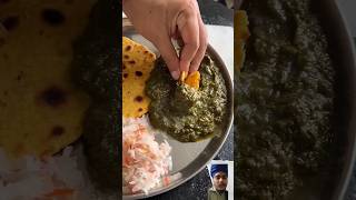 Sarson ka saag makki ki roti maakirasoivlogs recipe indianfood food sarsonkasag food shots [upl. by Kerrill]