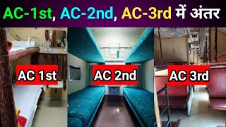 1st Ac vs 2nd Ac VS 3rd Ac Coach  Difference Between 1st Ac 2nd Ac and 3rd Ac Coaches in Railway [upl. by Oys]