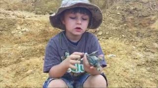 Dinosaur Discovery 5YearOld Finds Bones [upl. by Eirek]