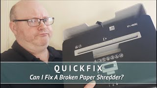 QUICKFIX Can I Fix A Broken Paper Shredder [upl. by Reham311]