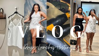 VLOG WE BACKIV DRIPS  LUNCHES  ALOT OF HOSTING GIGS  MANDISA MPOTSANG [upl. by Rehttam]