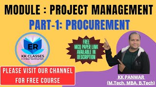 PART 1 PROCUREMENT  MODULE PROJECT MGMT  BSNL LDCE JTOT TO SDETll LICE SDE AGM BSNL [upl. by Asabi]