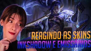 REACT DAS SKINS INKSHADOW EMISSÁRIOS DA LUZ E EMISSÁRIOS DAS TREVAS  ZAHRI LEAGUE OF LEGENDS [upl. by Valerle585]