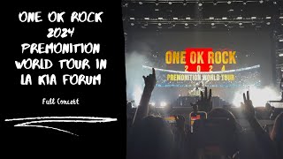 241023 4K ONE OK ROCK 2024 PREMONITION WORLD TOUR LA Kia Forum FanCam [upl. by Carthy]