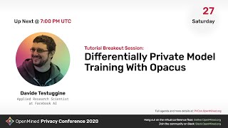 OM PriCon 2020 Tutorial Differentially Private Model Training with Opacus  Davide Testuggine [upl. by Anirual]