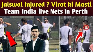 Live Nets from Perth  Virat Kohli in action  Jaiswal Neck bandage   Perth Test BGT AUSvsIND [upl. by Noirred]