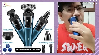 3 IN 1 ELECTRIC SHAVER FOR MEN UNBOXING AND REVIEW [upl. by Adigirb]