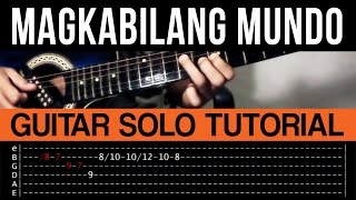 Magkabilang Mundo Jireh Lim Guitar Solo Tutorial NO CAPO Version WITH TAB [upl. by Siuoleoj]