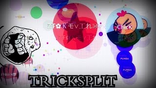 Agario TRICKSPLIT MOMENTS Compilation [upl. by Aissak]