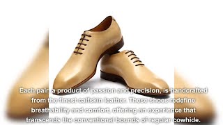 Discover Elegance Handcrafted Calfskin Leather Oxford Shoes by Neweyesee [upl. by Jenda]