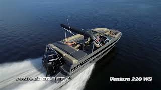 Princecraft 2018  Ventura 220 WS  Aluminum deck boat [upl. by Urbannal]