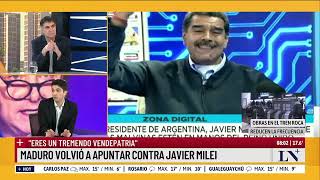 Maduro volvió a apuntar contra Javier Milei quotEres un tremendo vendepatriaquot [upl. by Cosme]