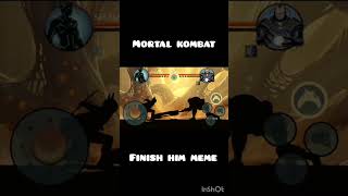 Shadow fight 2 mortal kombat finish him meme new trend [upl. by Philippine]