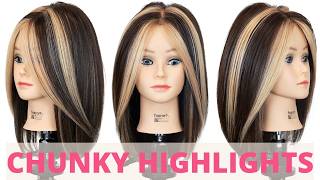 How to do Chunky Highlights Hair Tutorial  CHUNKY BLONDE HIGHLGIHTS [upl. by Ramel]