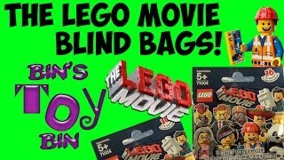 THE LEGO MOVIE Blind Bags Minifigures Opening by Bins Toy Bin [upl. by Yendirb455]