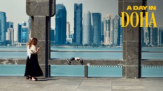 A Day in Doha Qatar Walking Tour 4K [upl. by Rhett875]