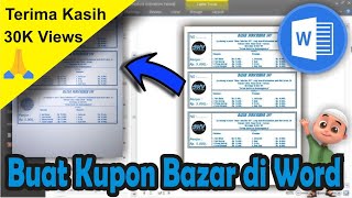 Cara Membuat Kupon Bazar di Microsoft Word • SimpleNewsVideo [upl. by Owens]