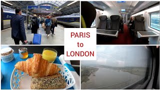 Eurostar Paris to London via underwater tunnel First Class train trip 4K [upl. by Jimmy]