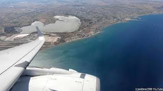 Landing in Larnaca Cyprus Airbus A321neo Flight Lufthansa LH1768 MUCLCA [upl. by Megdal]