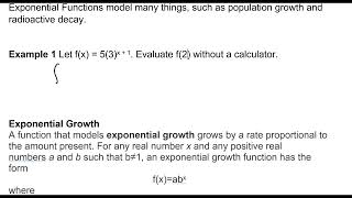 Exponential Function [upl. by Madaih]