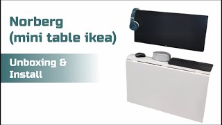 How to make a compact PC desk with Norberg mini table ikea  Unboxing amp Install [upl. by Marcel]