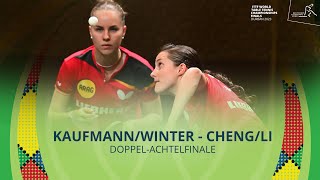 KaufmannWinter  ChengLi I Achtelfinale Doppel I WM 2023 in Durban [upl. by Eigram]