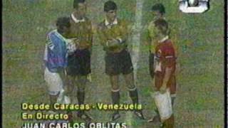 COPA LIBERTADORES 1995 2DA RONDA SPORTING CRISTAL CARACAS 2X2 LA IDA GOLES SOLANO Y JULINHO [upl. by Aliber]