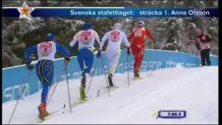 Charlotte Kalla  Beitostölen 2009  stafett 4x5 km hela loppet [upl. by Roeser]