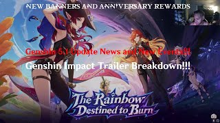 NEW GENSHIN IMPACT 51 Live Stream TRAILER BREAKDOWN Info News and Updates [upl. by Spearman]