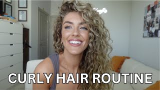 Curly Hair Routine  EASY amp SIMPLE [upl. by Sholes]