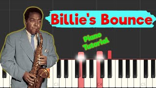 Charlie Parker  Billies Bounce  Jazz Piano Tutorial [upl. by Artenahs805]