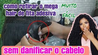 Como tirar a fita adesiva do cabelo sem estragar o cabelo natural da cliente [upl. by Ahsineb]