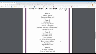 KS2  Ms Whitley  French  Greetings Song [upl. by Bessie]