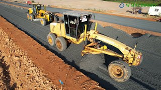 Wonderful Liugong Motor Grader Spreading Gravel Techniques Foundation Activities Building Roads [upl. by Dinny]