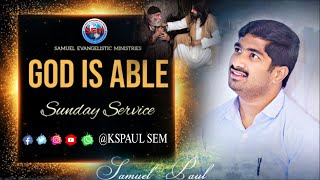 🔴 LIVE  God is Able  Online Sunday Worship  1st Service KSPAULSEM [upl. by Ahsitan]