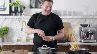 Tyler Florence Makes Bananas Foster  Tyler Florence x Hestan NanoBond® Cookware [upl. by Vinita]