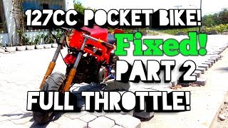 Motovlog 127cc Pocket bike Fixed Full Throttle Part 2  La Union  Philippines [upl. by Rucker596]