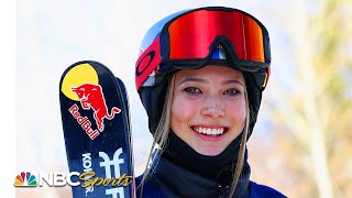 Teenager Eileen Gu stomps first ever double cork 1440 at Steamboat Freeski Big Air  NBC Sports [upl. by Peisch216]