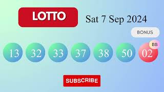 Lotto Draw Results on Sat 7 Sep 2024 The National Lottery UK [upl. by Alletse399]