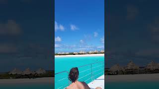 Curacao turquoise water travel island live boat caribbean tiktok shorts 45 love [upl. by Anaer369]