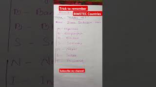 Trick to remember BIMSTEC countries shortsOPSCUPSCCompetitive exam [upl. by Anirtal]