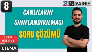 9 SINIF BİYOLOJİ YENİ MÜFREDAT  CANLILARIN SINIFLANDIRILMASISORU ÇÖZÜMÜ  MAARİF MODELİ  8 DERS [upl. by Finbar]