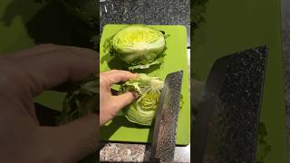 Iceberg Lettuce Vegetable Cutting Skills cuttinggarden cuttingfruit cuttingskills [upl. by Alyak]