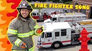 Fire Fighter Song for Kids  Awesome Fire Trucks [upl. by Ruthie964]