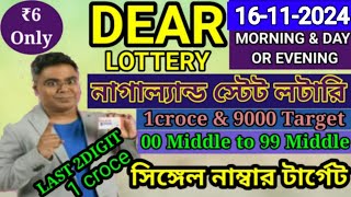 16112024 morning 6pm 8pm Target Number NagalandLottery Sambad LiveLottery Target Number [upl. by Barling]