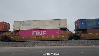 101424 Pre 2 WB UP trains pass each other in East Pomona [upl. by Warrick]