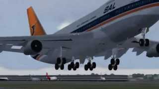 SAA quotLebomboquotBoeing 747 200 JHB to Zurich Part 1  In HD [upl. by Ainomar]