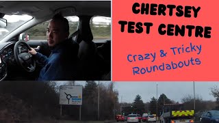 How to Tackle Chertsey Driving Test Centres MOST CHALLENGING Roundabouts [upl. by Anirehc]