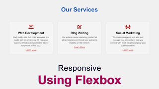 How To Make Our Services Page In HTML and CSS  Responsive Web Design [upl. by Daza]